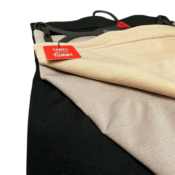 Skinnygirl Shaping Seamless Shorts Size Medium 3 Pack Black Taupe Tan Biker New - Picture 2 of 6